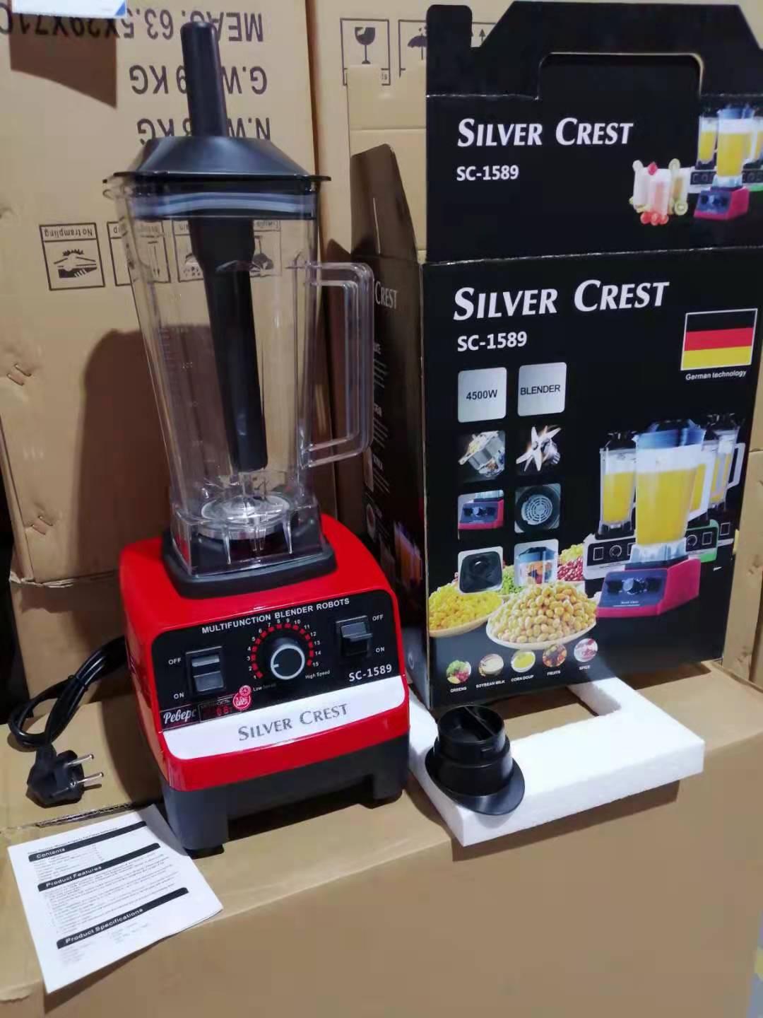 2 in 1 SILVER CREST 4500W big power blender with 2 cups for baby home use