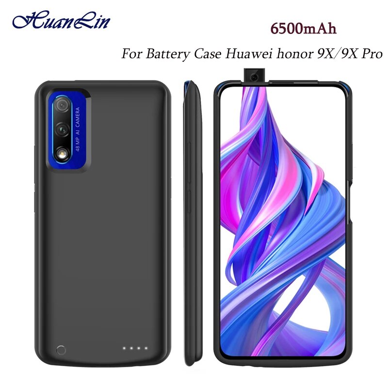 6500Mah Power Bank Battery Charger Case Voor Huawei Honor 9X Case Externe Backup Opladen Cover Voor Honor 9X Pro batterij Case