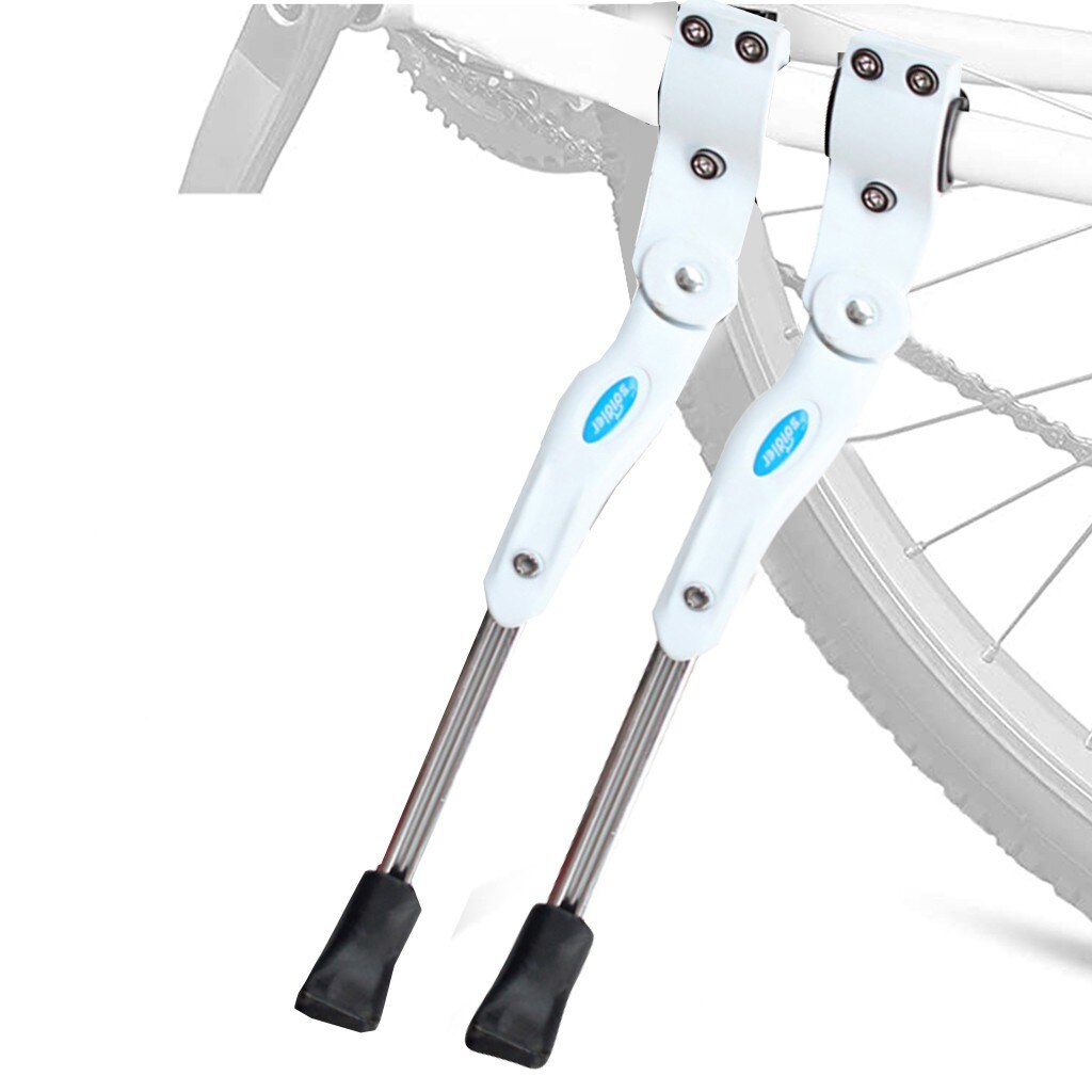 40# 2pc Adjustable Aluminum Alloy Mtb Road Bike Bicycle Side Kickstand Kick Stand Mountain Bike Support Bike Accessories: WH