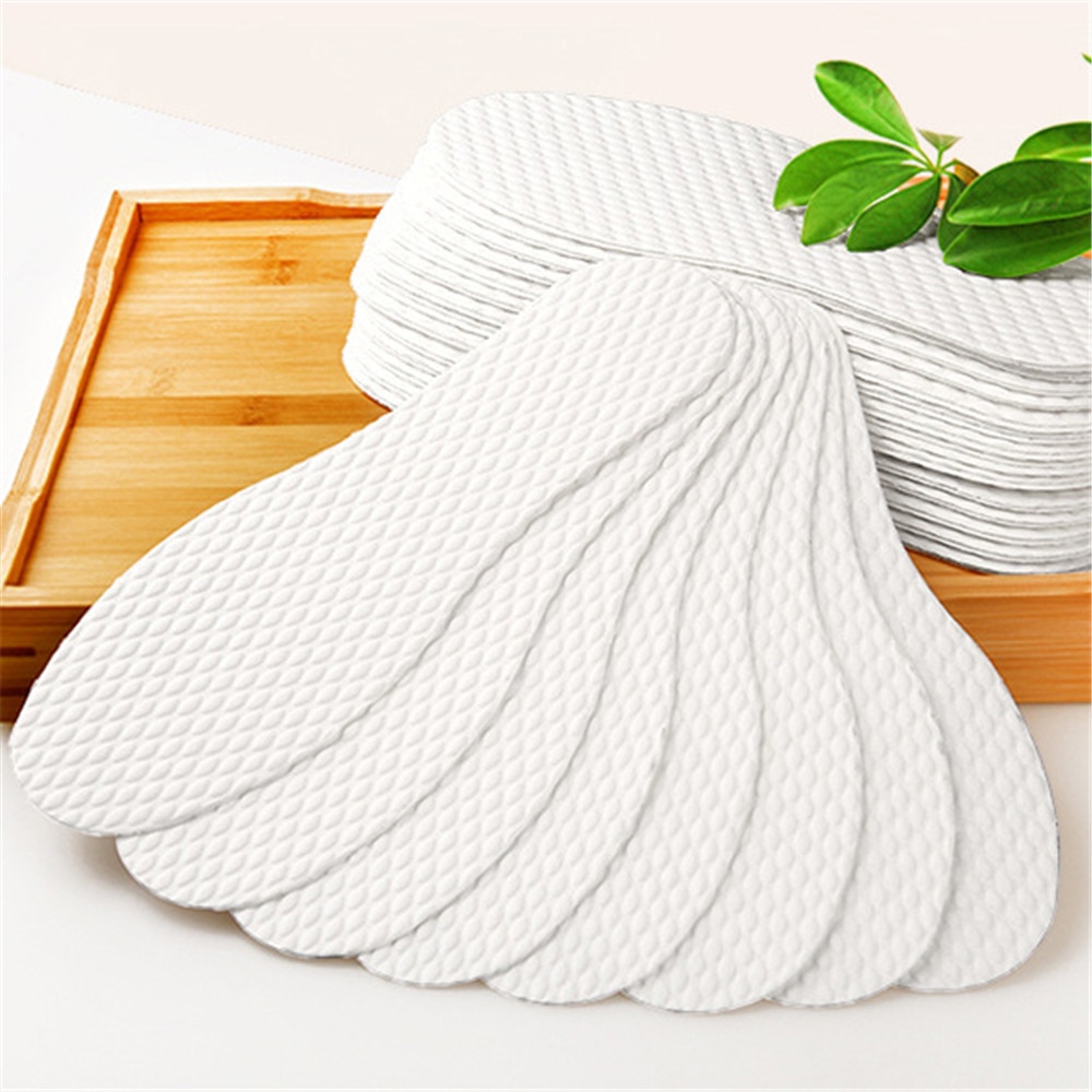 Semelles intérieures jetables en pulpe de bois naturel pour homme et femme, 5 paires de semelles de sueur, douces et confortables