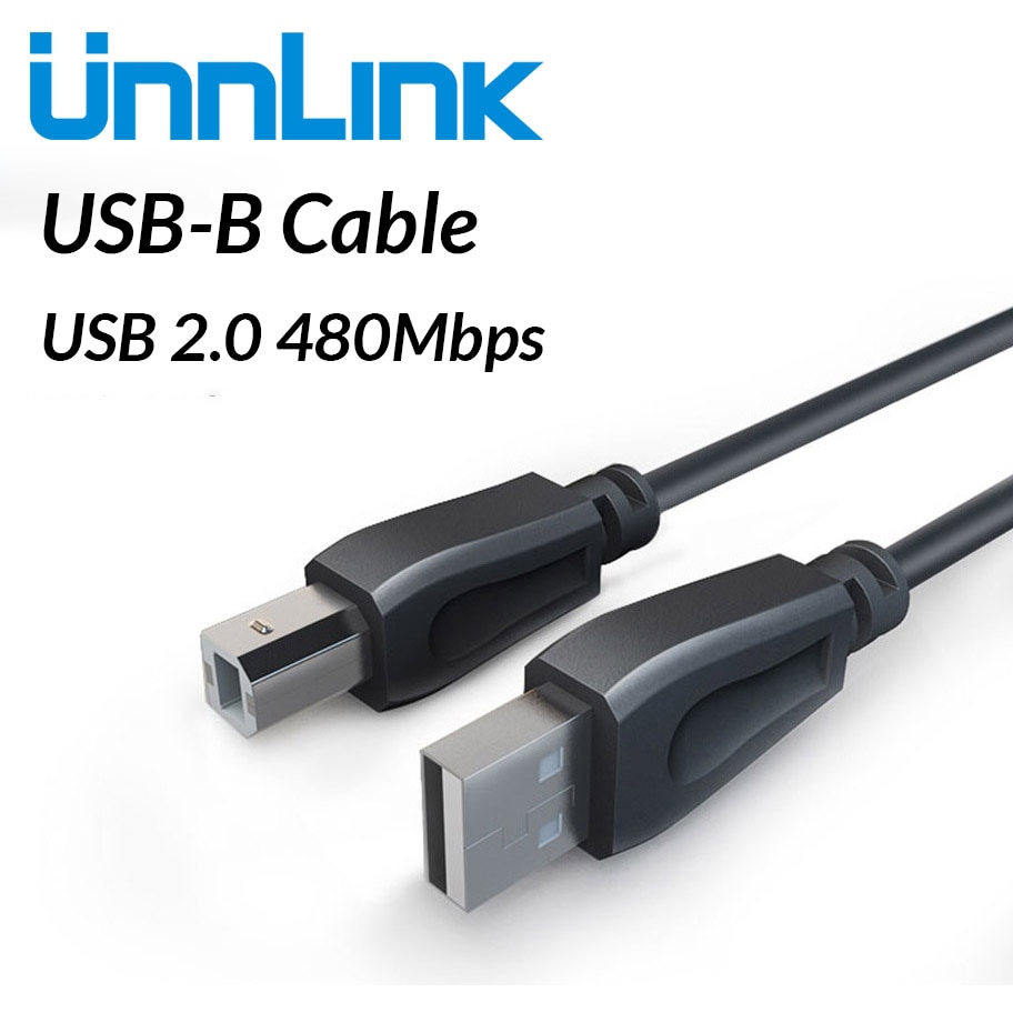 Unnlink Usb 2.0 Printer Kabel Type A Male Naar B Male Scanner Sync Gegevens Charger Cord Vergulde Kabel Voor hp Printer USB2.0 Kabel