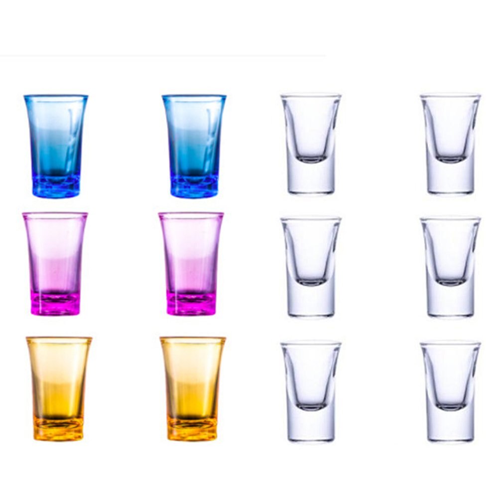 6pcs Drinks Alcohol Water Glass Portable Glass Cup Family Party Hotel Party Guest Cup Bar Accessories