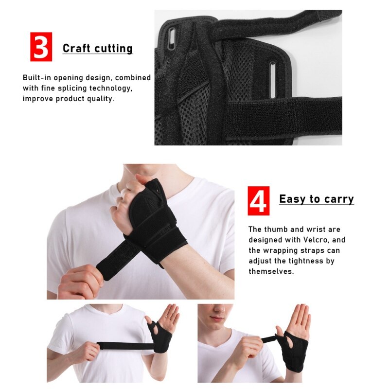 1pcs Thumb Wrist Brace Wraps Carpal Tunnel Arthritis Tendonitis Sprain Wrist Support Bandage Sports Hand Protector