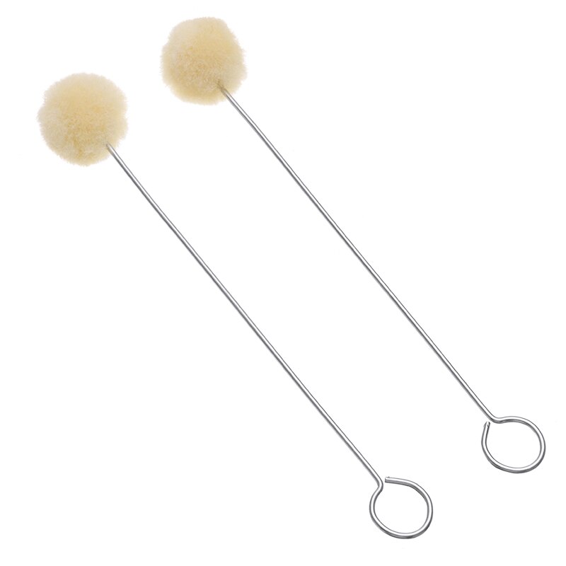 20pcs DIY Wool+Metal Handle Leathercraft Wool Leather Dye Dauber Finish Applicator Painting Assisted Leather Craft Tool Set