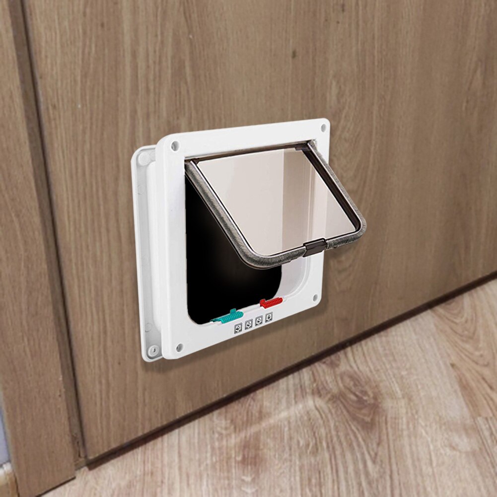 Cat Dog Flap Door Animals Small Dog Gate Flap Pet Door Plastic Tunnel Pooch Free Security Access Aisle Enter Pet Products