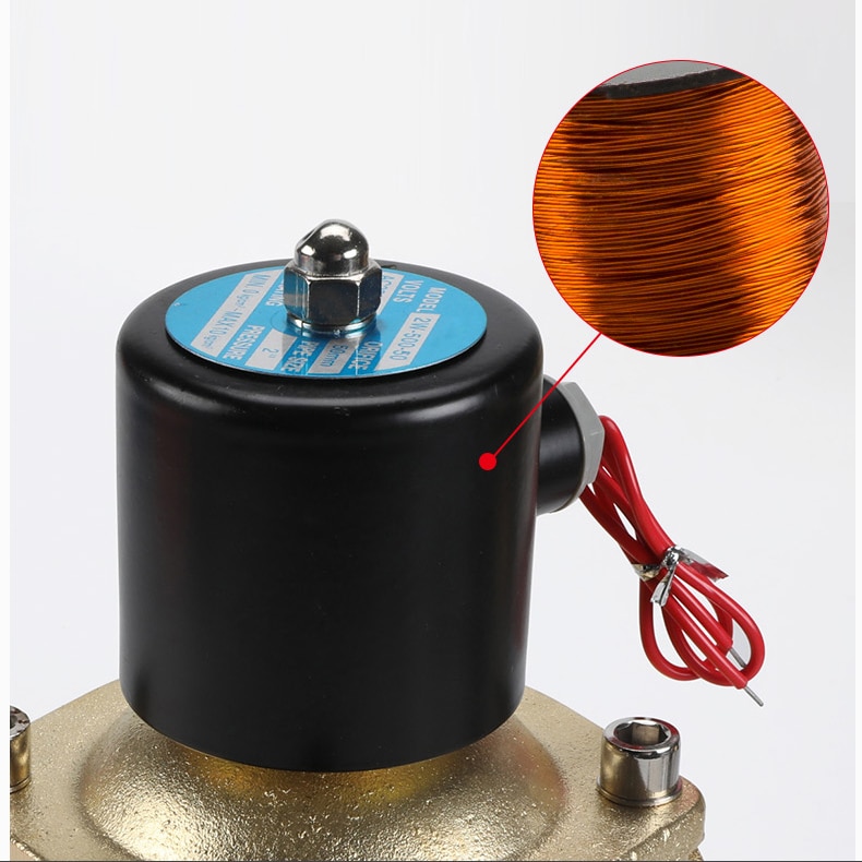 1/4 "3/8" 1/2 "3/4" 1 "2" messing Elektrische Magnetventil DC12V DC24V AC220V 110V Normal Geschlossen Magnetventil Für Wasser Öl Luft