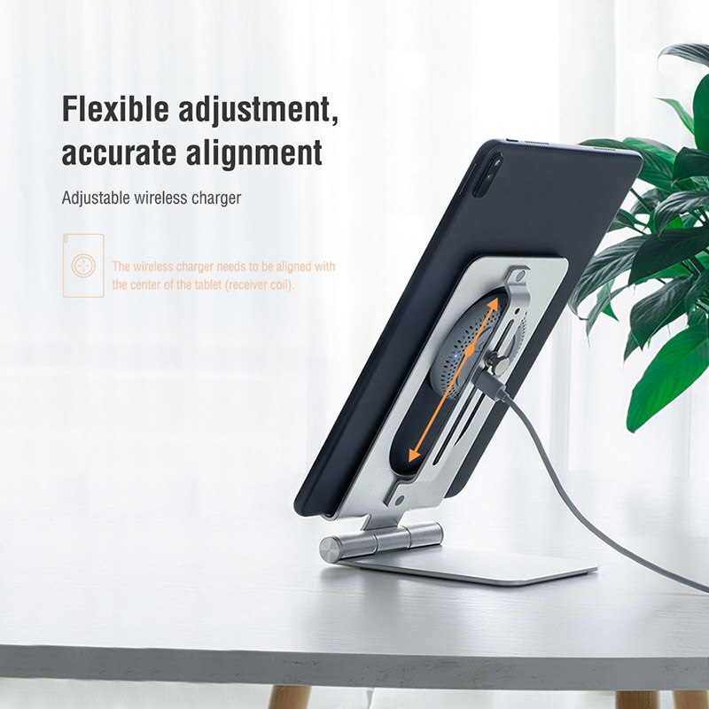 Nillkin Wireless Charging Stand for Apple iPad Air 1 2 3 9.7 10.5 Qi Fast Wireless Charger+10W Charging Receiver