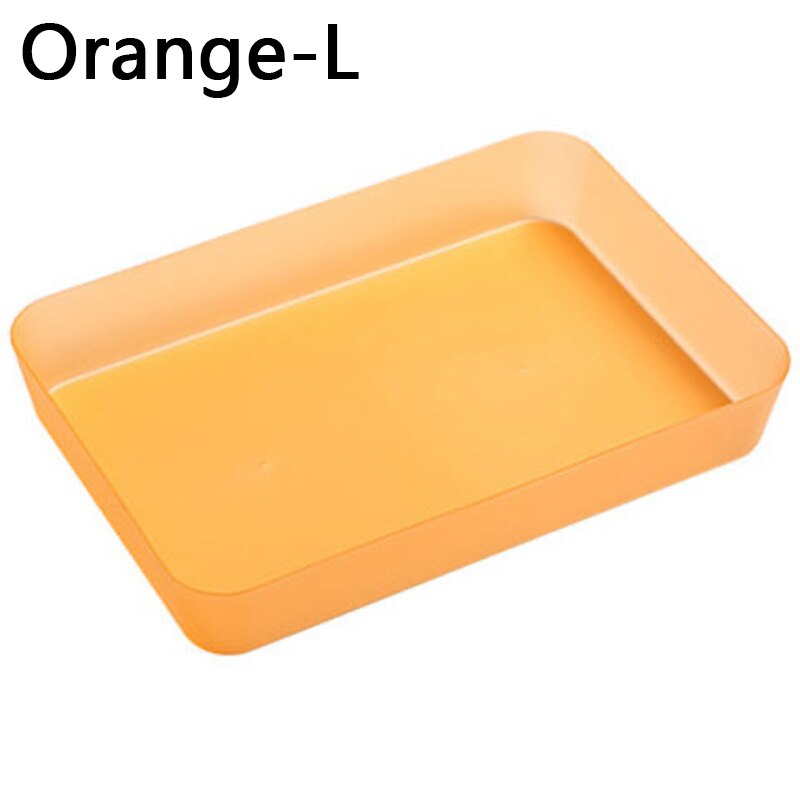 Storage Drawers Plastic Storage Organizer Drawers For Makeup Clothes Tableware Organizer Box Kitchen Desktop Organizer: Orange-L