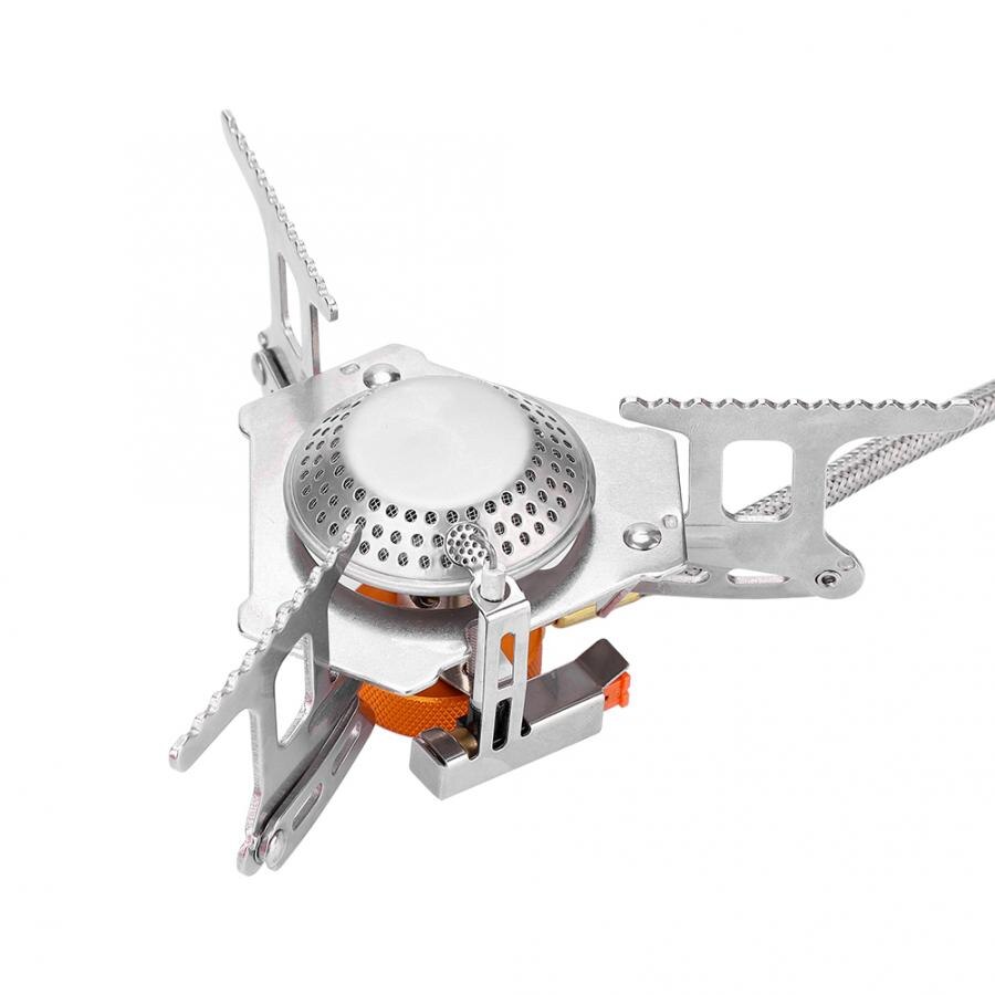Mini fogón metálico portátil para barbacoa, 3500W, al aire libre, mochila plegable de Gas, Camping