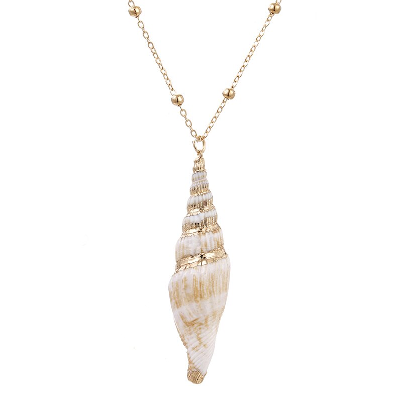 Boho Conch Zeeschelp Ketting voor Vrouwen Mode Gouden Ketting Choker Natuurlijke Shell Hanger Porceleinslak Ketting Vrouwelijke Zomer Sieraden: Style 12