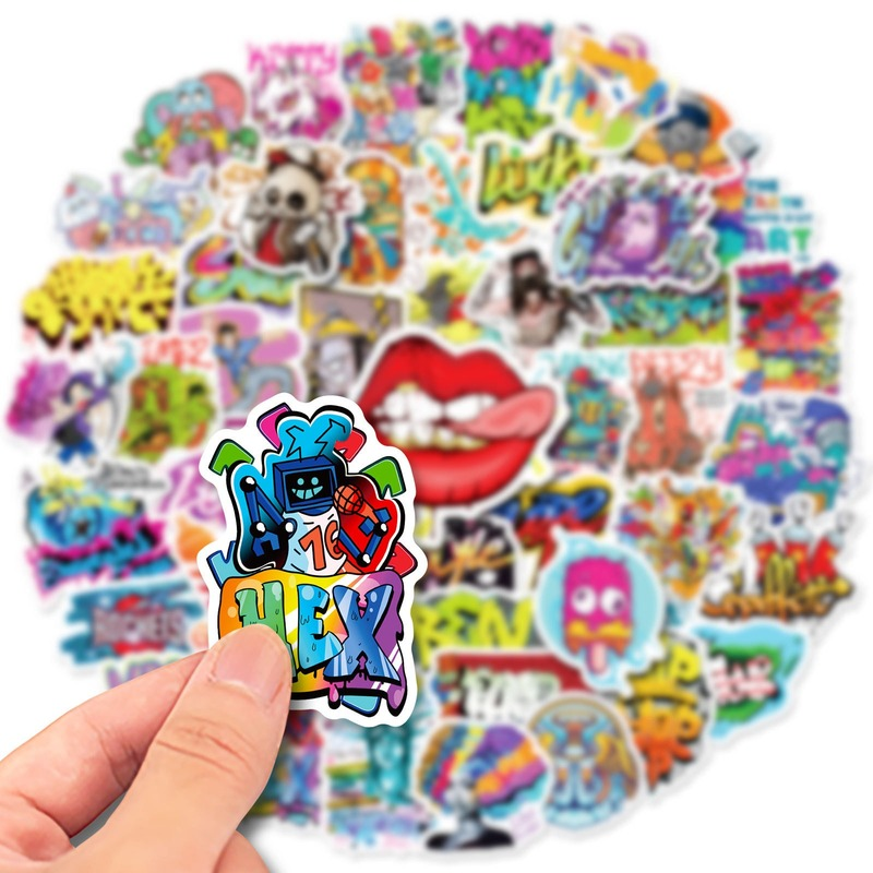 10/25/50pcs Street Graffiti Vinyl Stickers Aesthetic Decals for Luggage Motorcycle Helmet Water Bottle Phone Laptop Skateboard