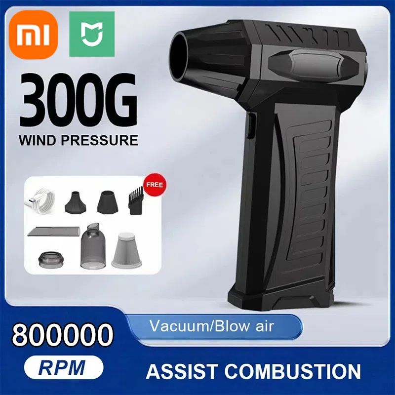 Xiaomi Super Violent Blower 100000RPM Brushless TurboJet Blower Dry 10000mAh Fast Charging Duct Fan 300G Thrust PC Cleaning Tool: light yellow