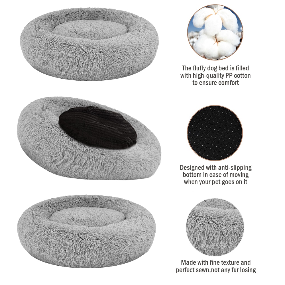 Super Zachte Hond Bed Pluche Kat Mat Hond Bedden Voor Grote Honden Bed Labradors Huis Ronde Kussen Huisdier Product Accessoires