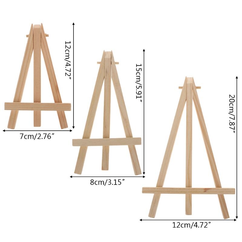 7*12 cm børn mini træ staffeli kunst maleri navn kort stativ display holder tegning til skoleelever kunstner forsyninger 1pc