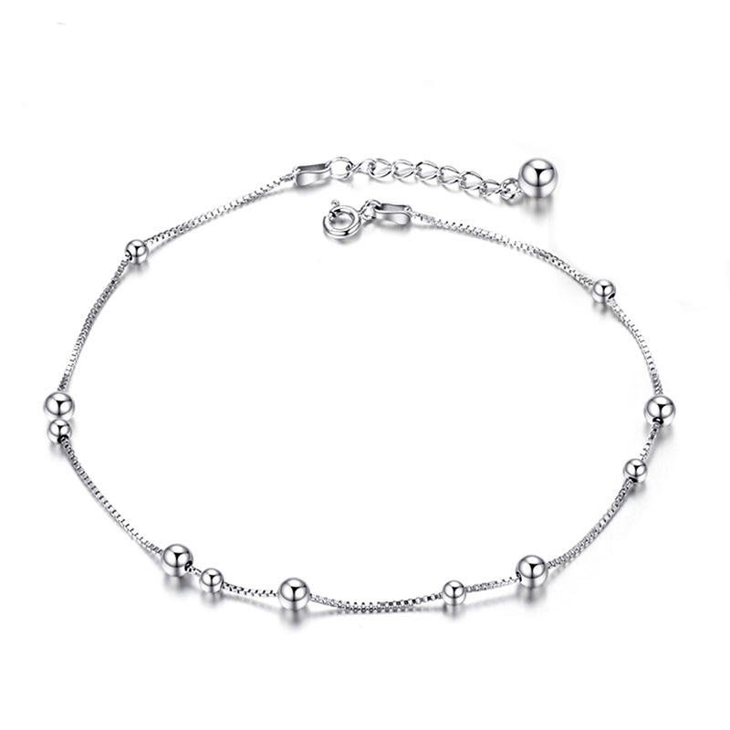 Sinya 925 Sterling Silver Tornozeleiras Pulseira para mulheres meninas presente do Dia Dos Namorados amante 22 cm + 3.5 cm de Comprimento 2017 New arrival