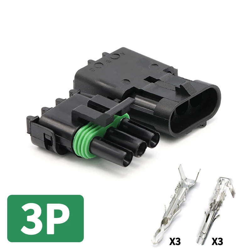 Delphi 2,5 Serie 1/2/3/4/6 Stift Automobil Wasserdichter Steckverbinder Männlich Weiblich Steckdose Anschlusshülle: Lavendel