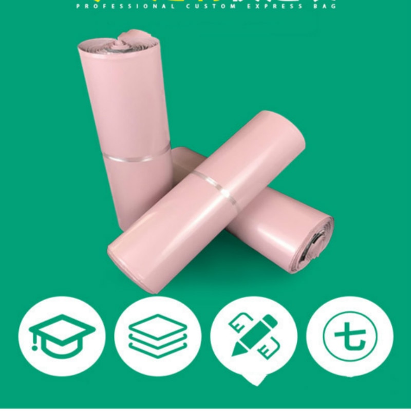 50 ks svetloružové nepriehľadné kuriérske zásielky baliace vrecia zahustiť 12 drôty úložný vak nepremokavé vrecia pe materiál obálka poštová