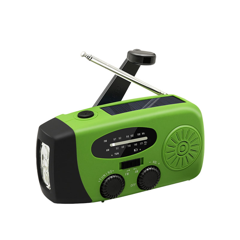 2000 mAh Radio awaryjne Wielofunkcyjne radio z korbą ręczną na energię słoneczną FM AM WB NOAA Radio pogodowe Ładowanie USB 3 latarki LED