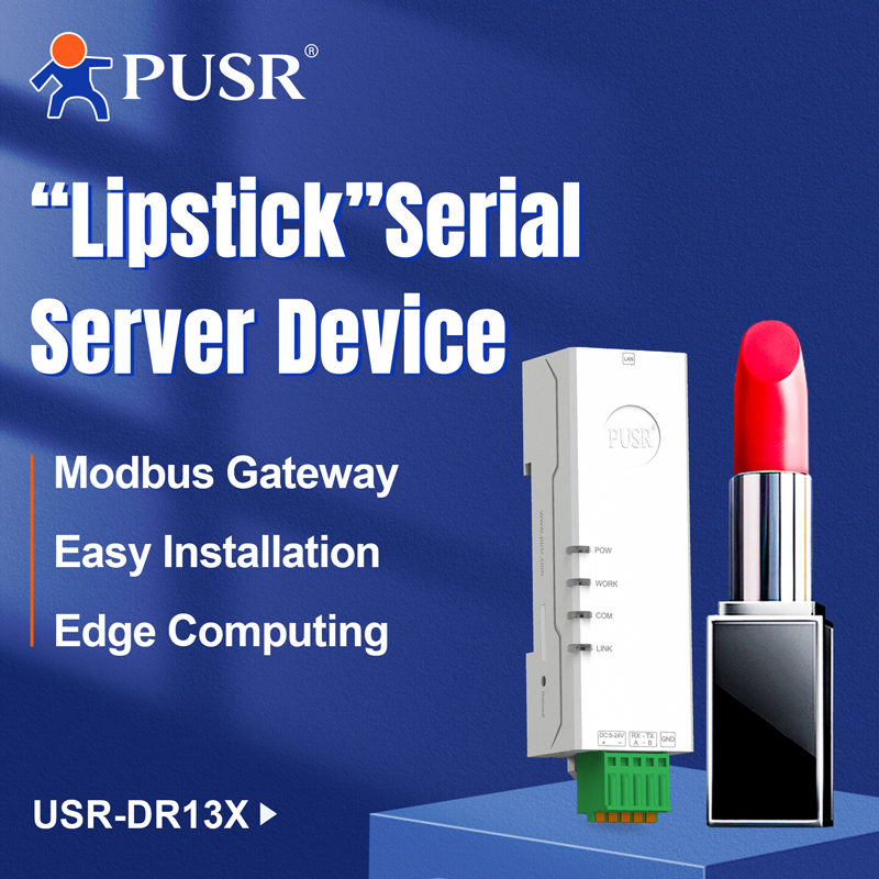 PUSR "lápiz labial" tamaño carril Din serie RS485 RS232 a Ethernet Modbus RTU a TCP puerta de enlace compatible con computación de bordes MQTT USR-DR132/134