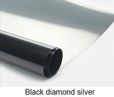 Black Diamond Silver Waterproof Window Film One Way Mirror Silver Insulation Stickers UV Rejection Privacy Window Tint Films
