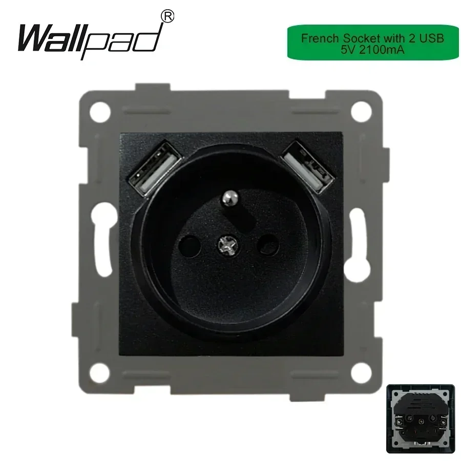 EU Neutral Wood Wall Panels FAN Reset Retro Electric Switch Euro French Power Socket with Type A C USB Fast Outlet TV Data Cat6