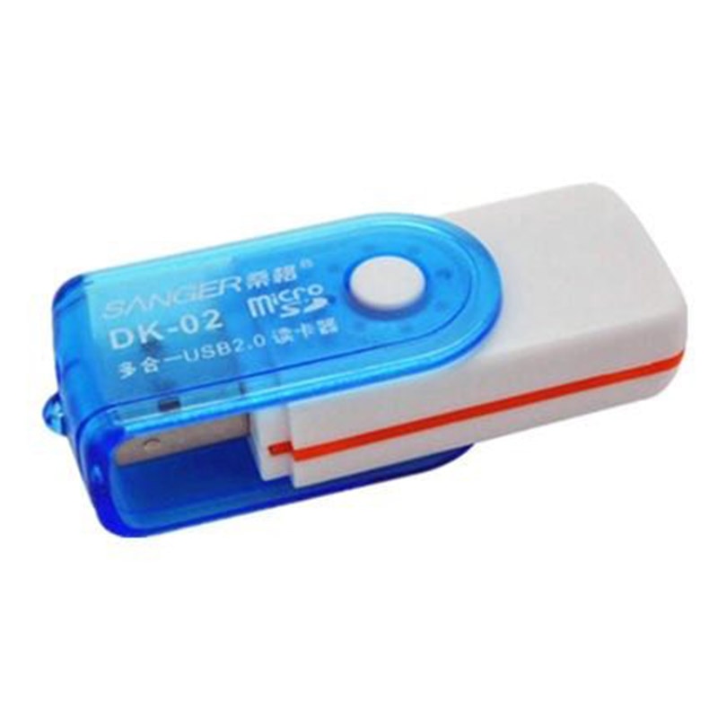 Larryjoe 4 in1 usb 2.0 high-speed multifunktions-usb-kartenleser mit  in 1 ms m2 tf, mmc, micro-sd und u-flash-speicherkartensteckplatz (farbe zufällig)
