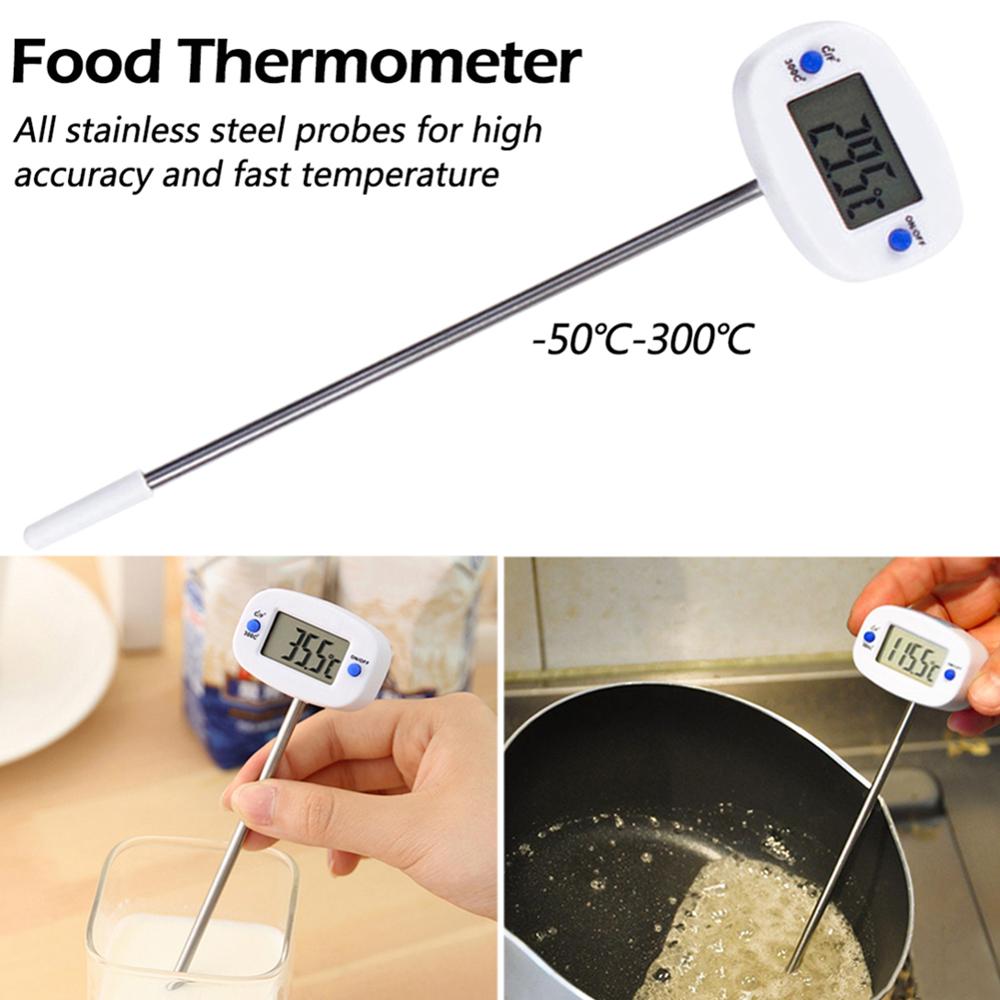 Lebensmittel Thermometer Kochen Temperatur Sensor LED Digital Display Elektronische Sonde Thermometer Flüssigkeit Fleisch Thermometer