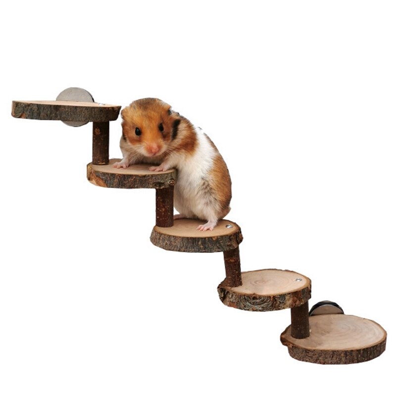 Houten Ladder Voor Hamsters, Houten Kooi Levert Voor Speelgoed Huisdieren Papegaai Cavia Gekauwd Door Kleine Huisdieren