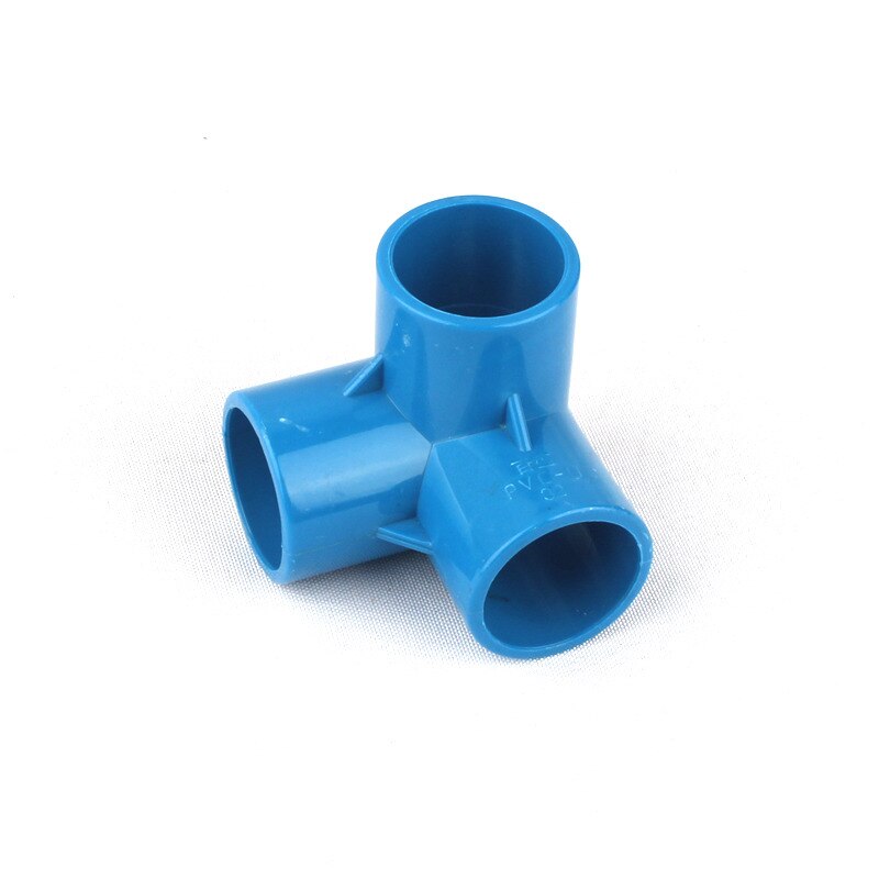 2pcs Inner Diameter 32mm PVC Tee Equal Cross Connectors for Horticultural Irrigation White/Grey/Blue Plastic PVC Joints: Blue