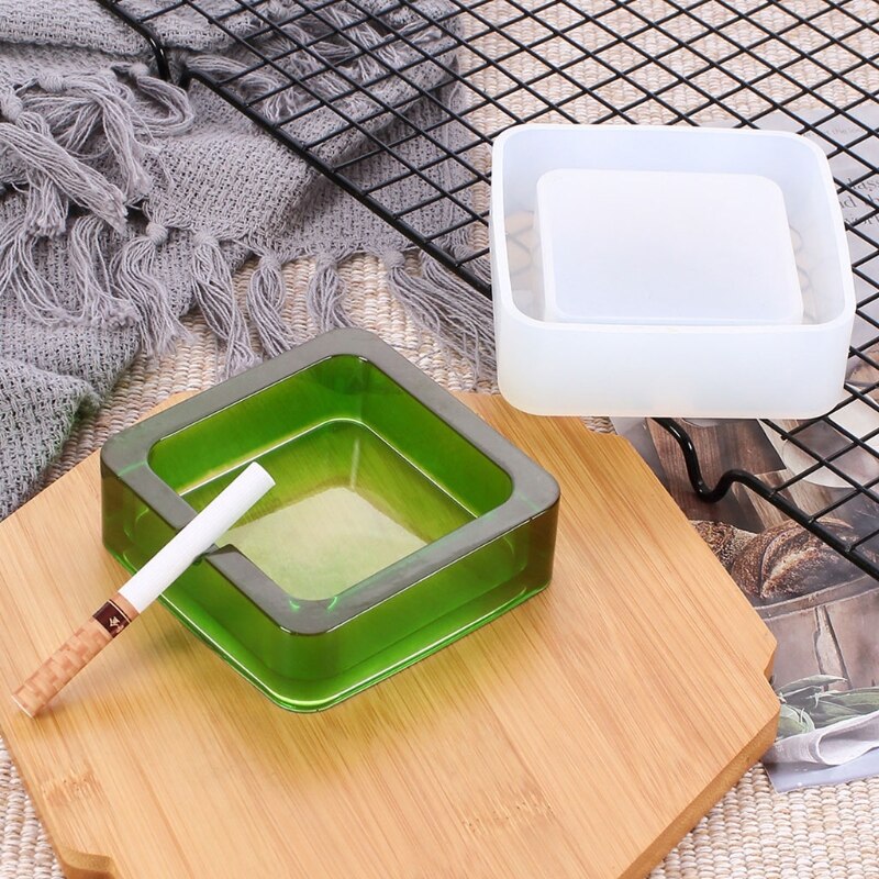 2 Stuks Resin Crystal Epoxy Diy Pot Mold Asbak Coaster Casting Silicone Mould Ambachten Sieraden Maken Gereedschap