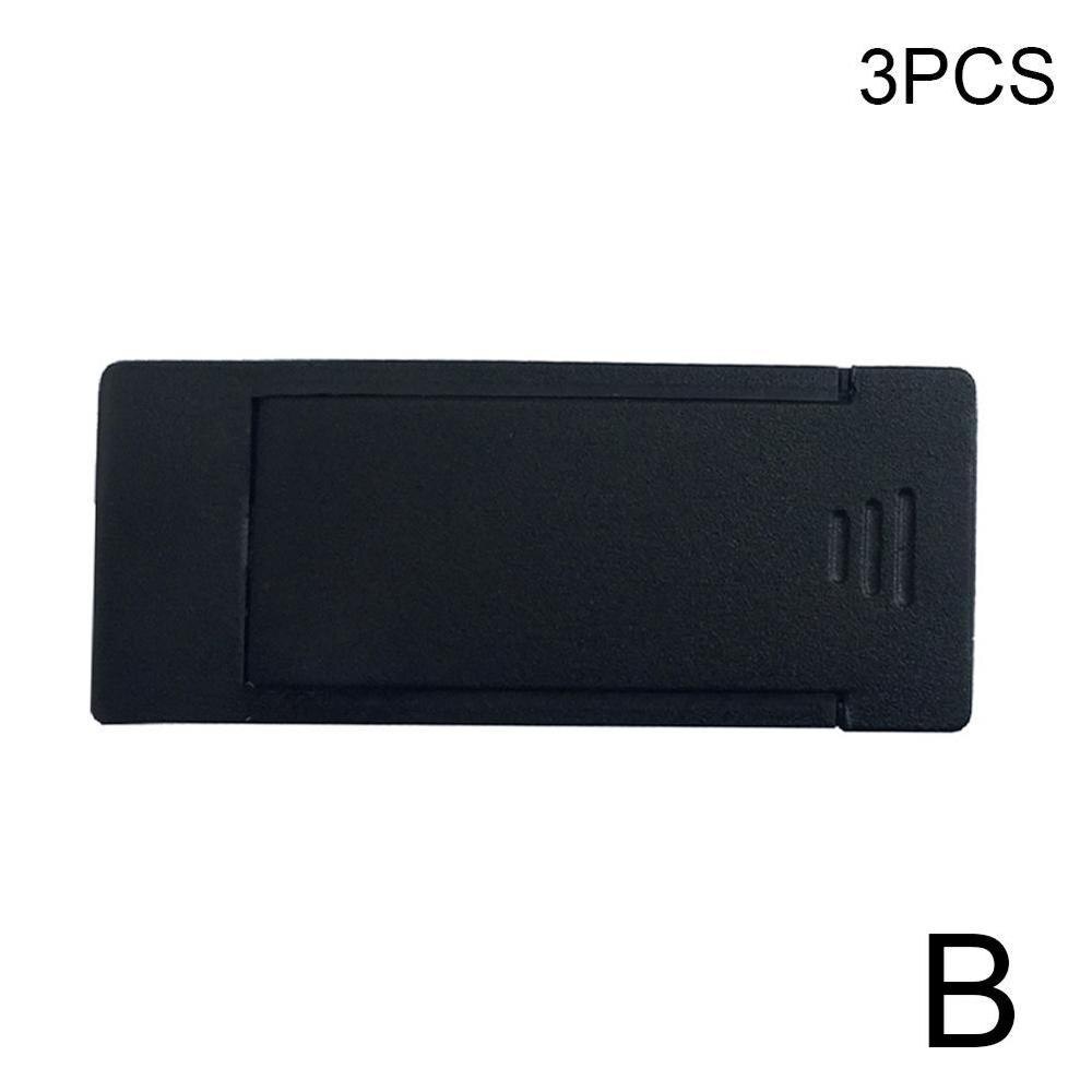 3 pçs capa ultra-fino universal slider capa de câmera de plástico privacidade adesivo para laptops pc tablet do telefone móvel: B