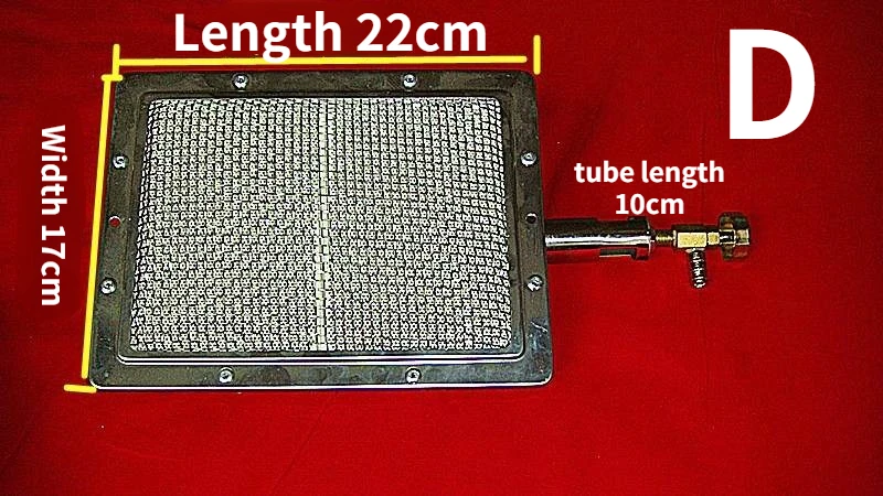 Gasgrill infrarød brænder udskiftning brand energibesparende brænderplade komfurkerne rektangulær: Sølv