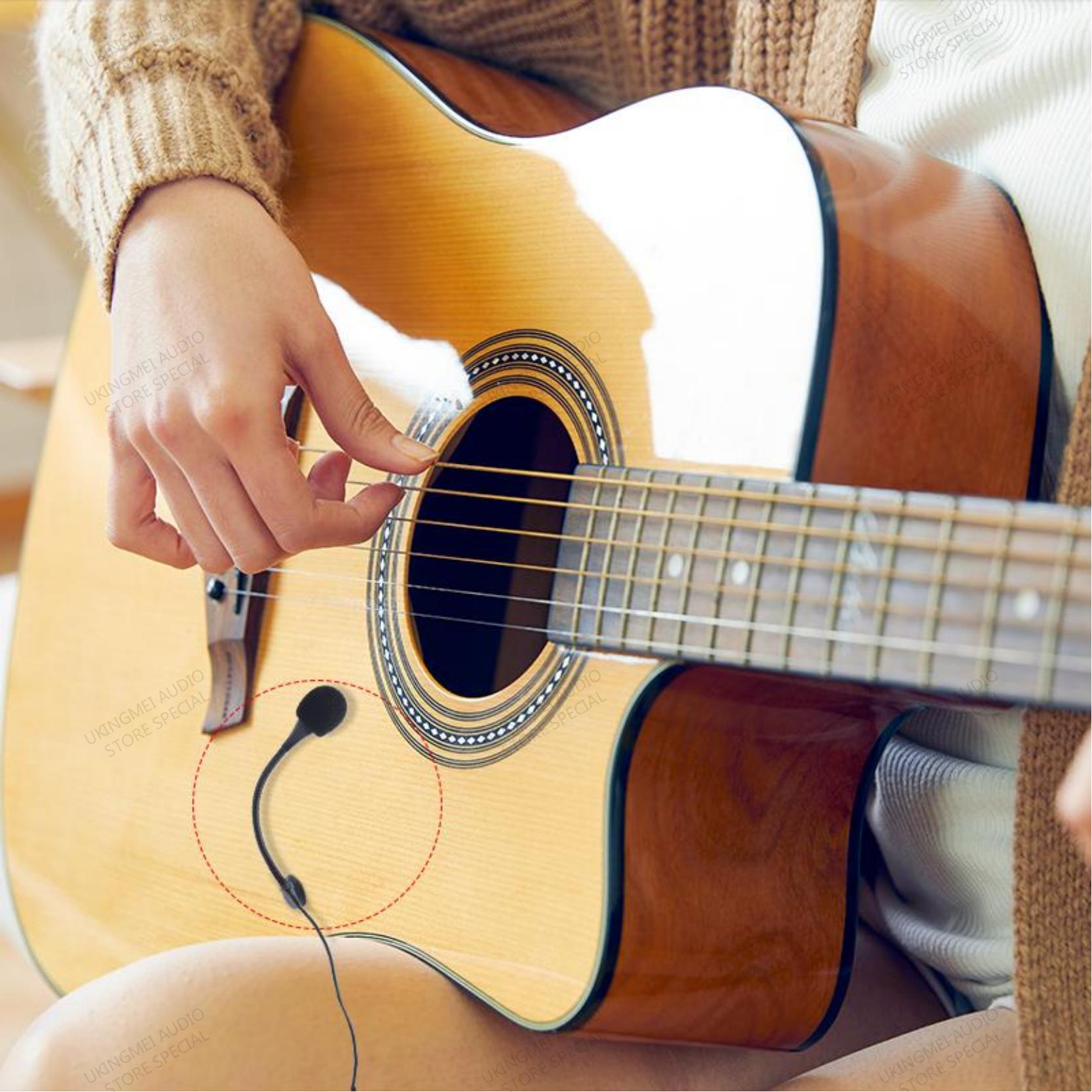 Saxofoon Gitaar Viool Klarinet Fluit Bas Piano Jazz Drum Elektrische Torch Instrument Stage Performance Condensator Microfoon: Acoustic Guitar Clip