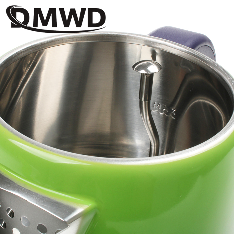 Long Spout Mouth Stainless Steel Heating Water Boiler Electric Kettle Auto Power off Boiling Heater Drip Coffee Tea Pot 0.8L