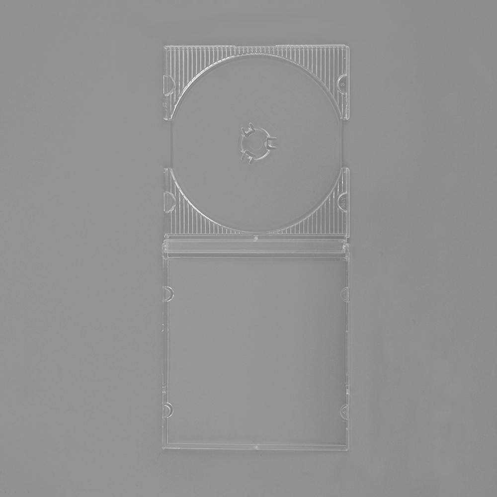 50 stk sett 3 tommers 8cm bærbar gjennomsiktig cd-etui standard størrelse dvd cd-etuier oppbevaring hard boks