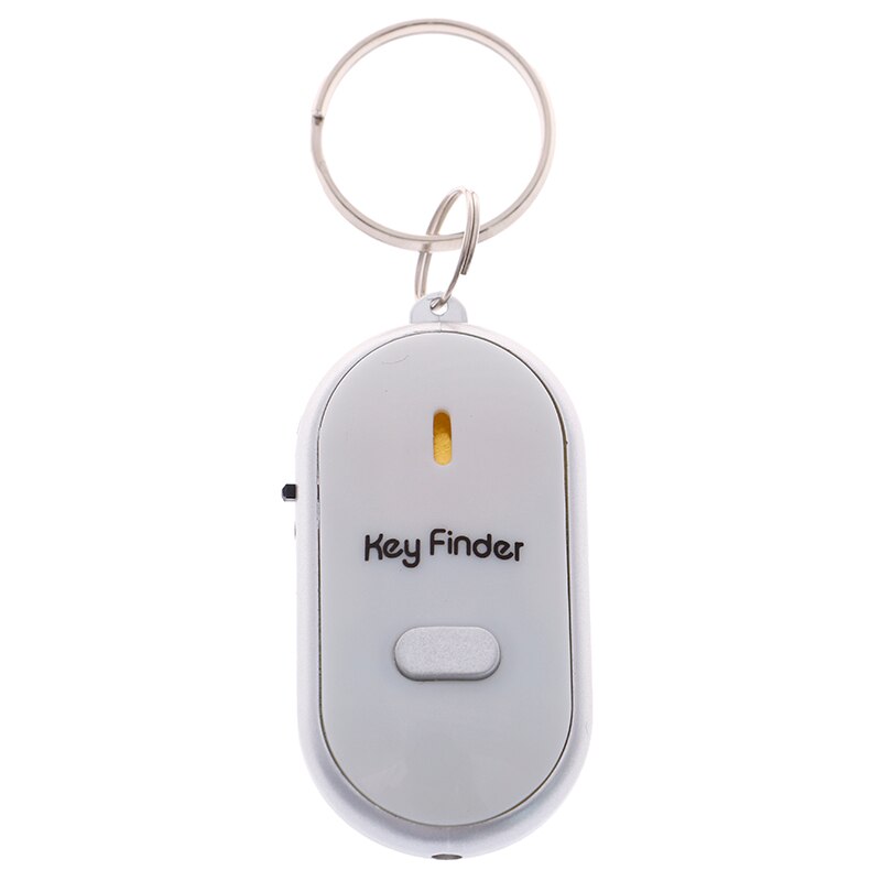 Mini Anti-lost Whistle Key Finder Flashing Beeping Remote Kids Key Bag Wallet Locators Child Alarm Reminder: White