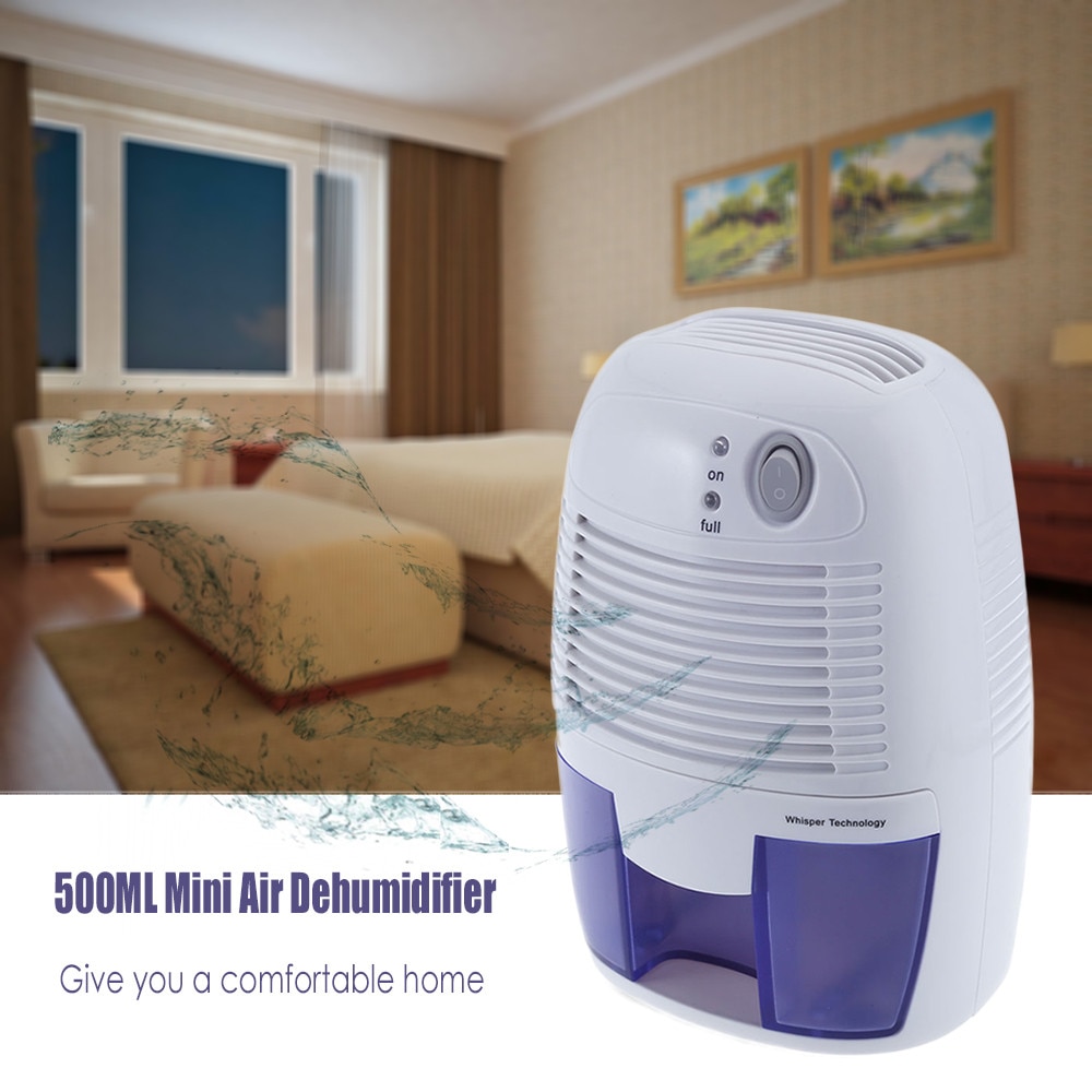 Dehumidifier Moisture Absorber Mini Air Dehumidifier with 500ML Water Tank Air Dryer for Home Kitchen Bedroom