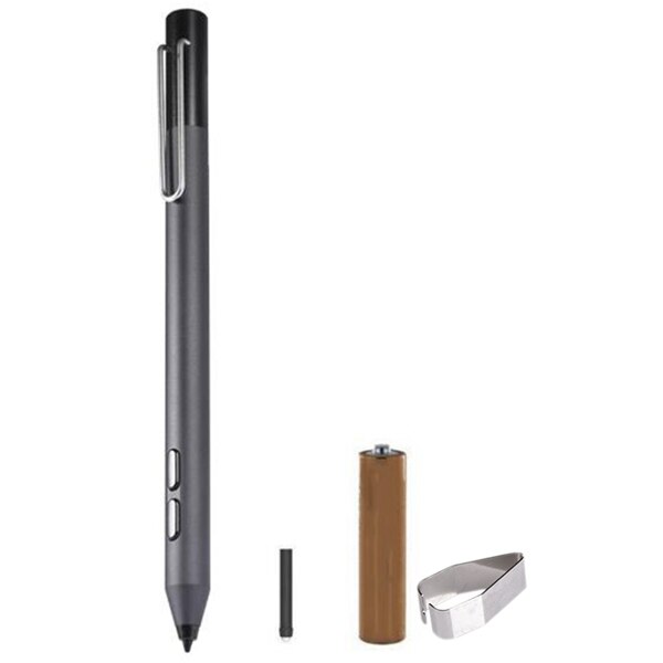 Lápiz óptico, bolígrafo de contacto de aleación de aluminio para tableta, lápiz óptico, lápiz para teléfono móvil, lápices de dibujo, tableta para HP Pavilion X360 /Surface Go Pro: Black