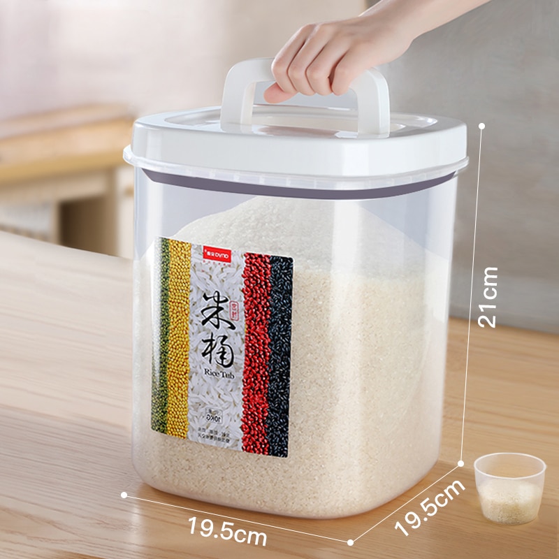 JOYBOS – Seau pour stockage de la farine, du riz et des nouilles, 10/20 Kg, réservoir domestique étanche aux insectes et à l&#39;humidité, JBS53