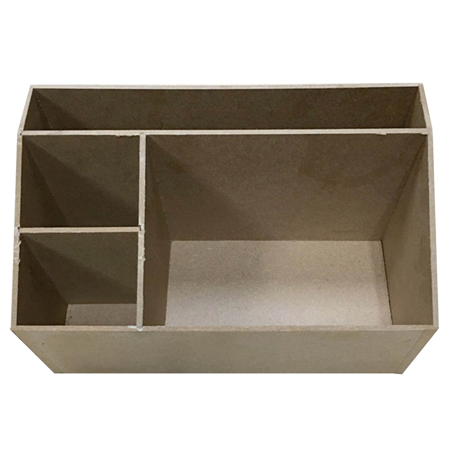 Behogar Multifunctional Desk Organizer Caddy Office Tissue Box Remote Control Holder PU Leather 4 Compartments Teacher Supplies