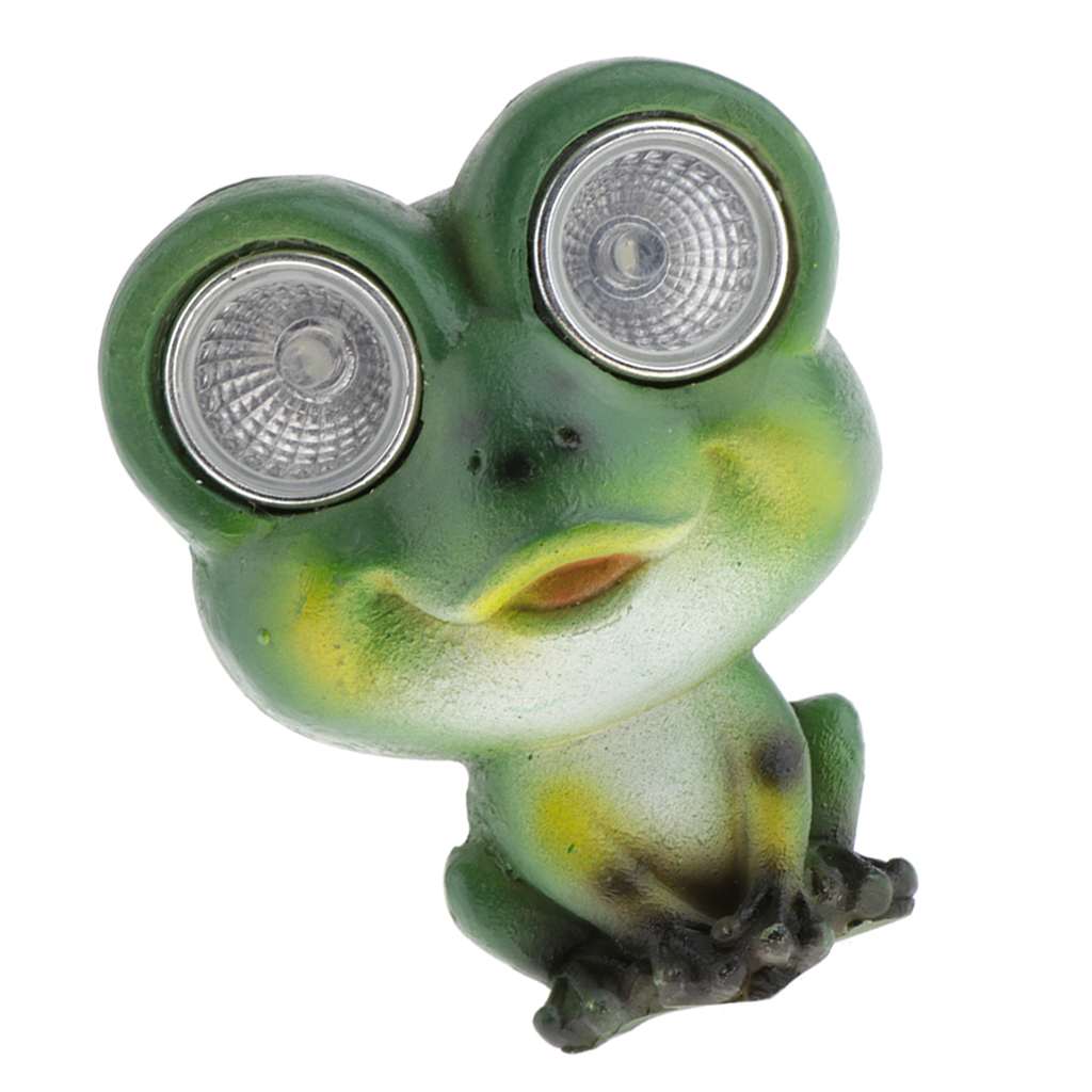 Statues de grenouille verte | À énergie solaire, éclairage d'accent, décoration de jardin, pour extérieur, éclairage solaire