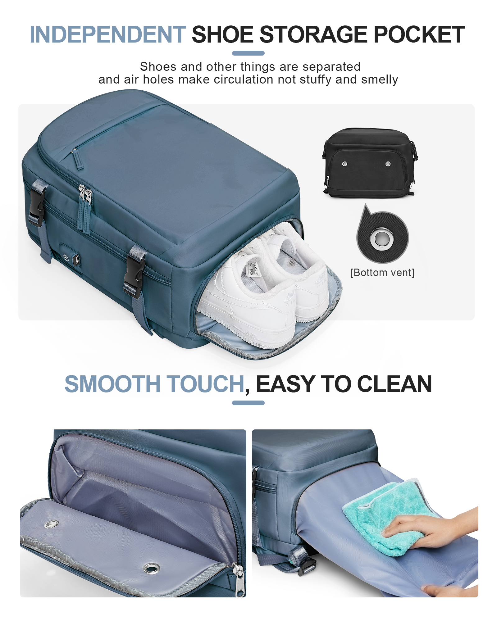 Handbagage Rugzak, Grote Reisrugzak Voor Vrouwen Mannen Luchtvaartmaatschappij Goedgekeurd Gym Rugzak Waterdichte Zakelijke Bagage Laptop Dagrugzak