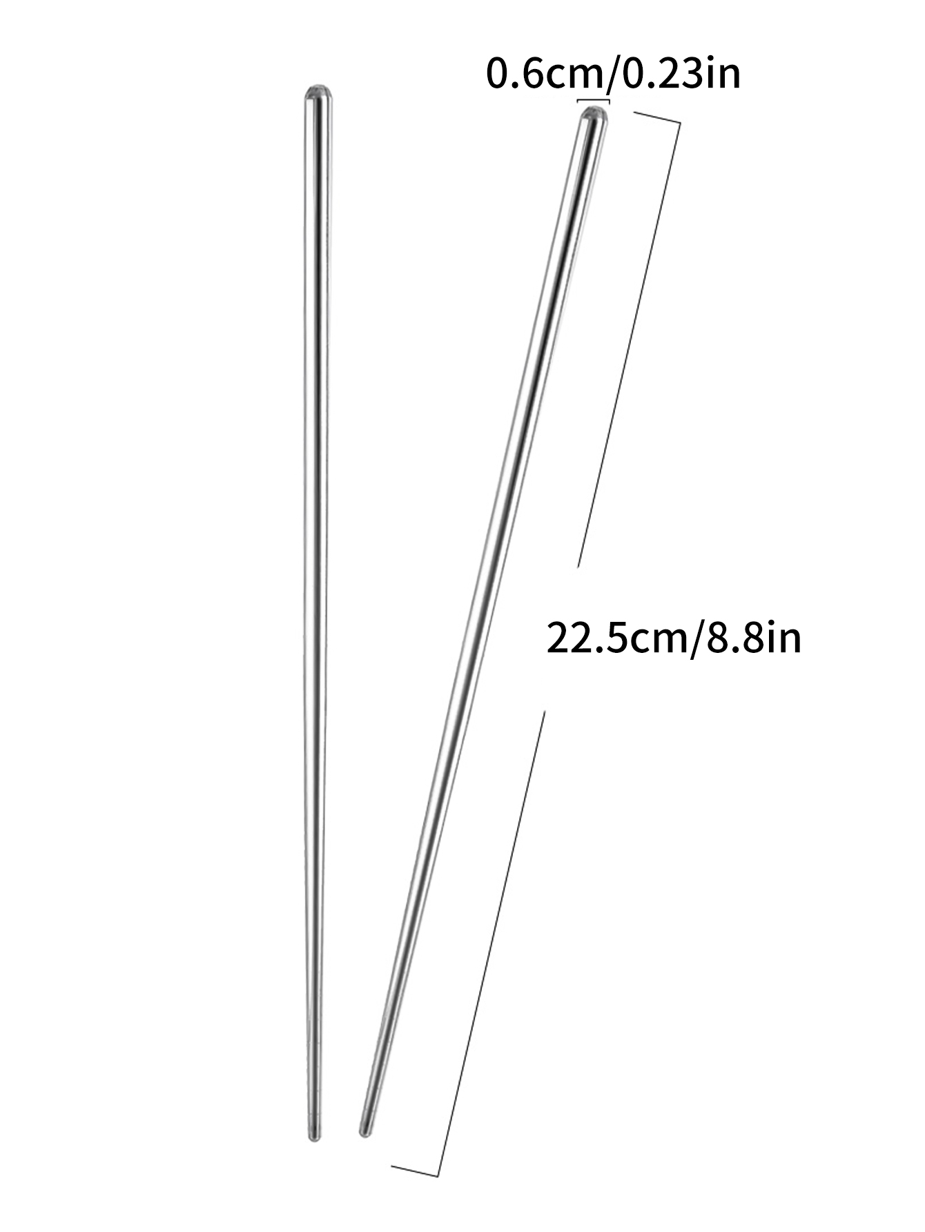 Palillos de acero inoxidable reutilizables, palillos chinos japoneses coreanos, palitos antideslizantes para comida de Sushi, vajilla de cocina para el hogar