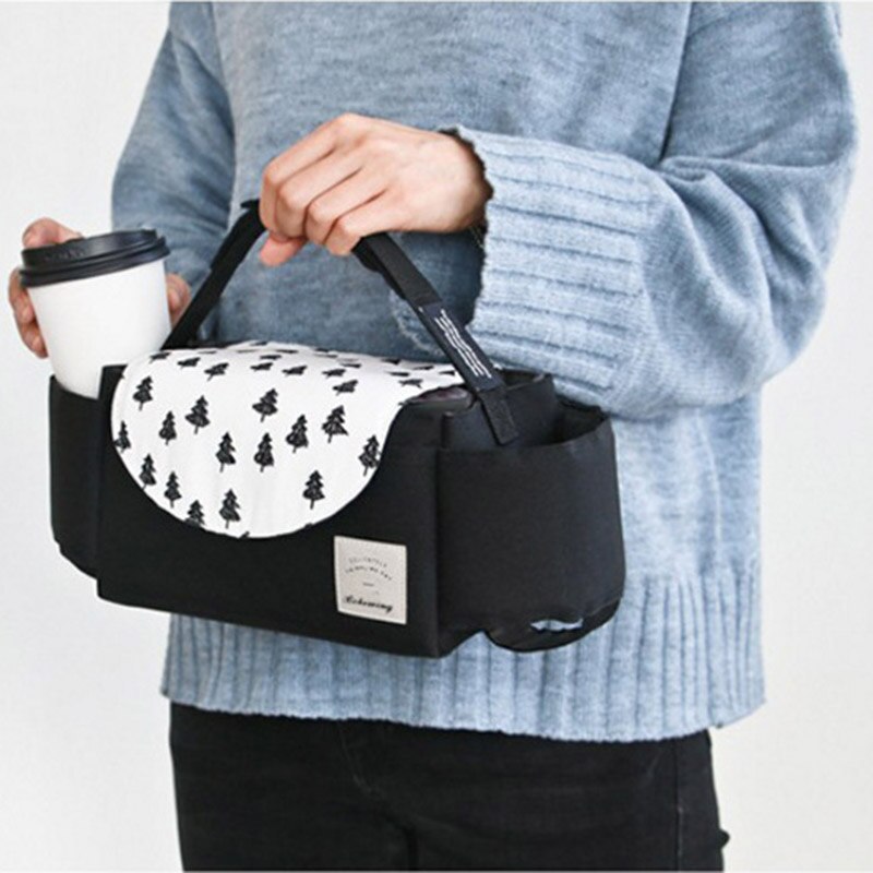 Baby Stroller Accessories Bag Waterproof Cup Bag Stroller Organizer Baby Carriage Pram Buggy Cart Bottle Bag Cartoon Car Bag