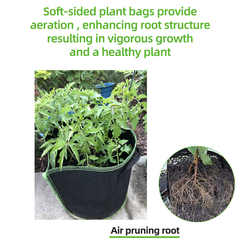 TRIEtree Lot De 3 Sacs De Culture Carrés De 7,5 Litres En Tissu épais, Sacs De Plantation De Jardin Robustes Avec Poignées Pour Cultiver Des Plantes, Des Fleurs, Des Légumes