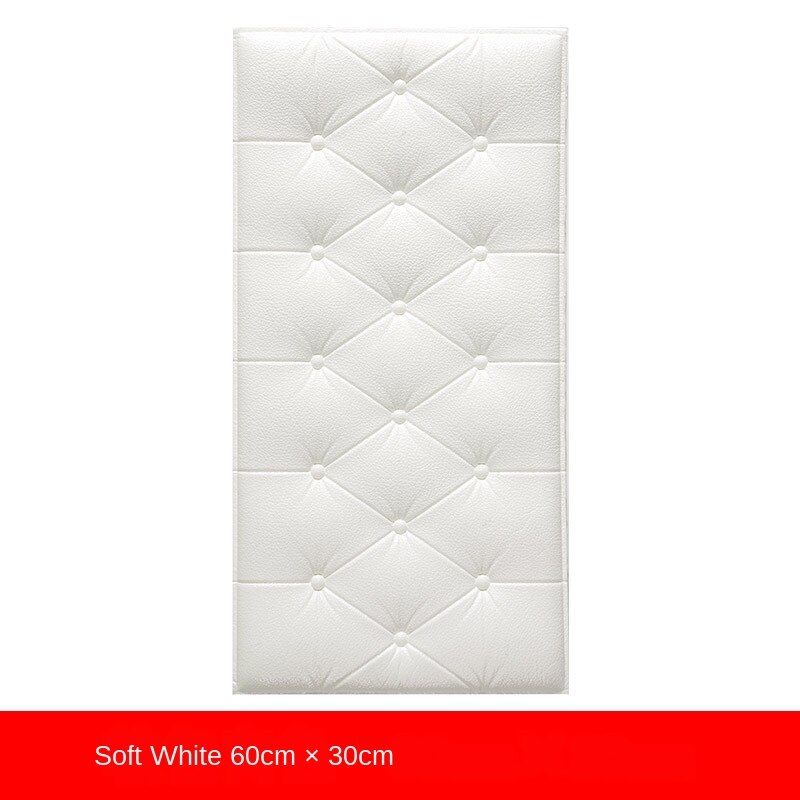 Self-adhesive 3D Wall Sticker on The Bedside Anti-collision Soft Package Wall Surrounding Thick Pad Waterproof Wall Panel: colour A