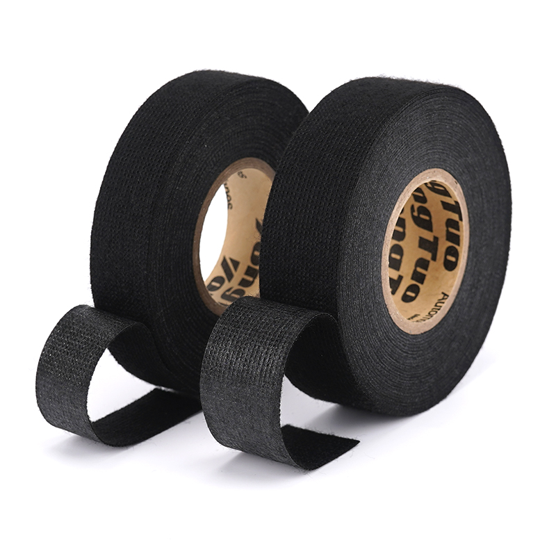 Elektrisk tape varmebestandig ledningstape selvklæbende stoftape vandtæt tape isolerende stoftape til biler 2 ruller: 1mm