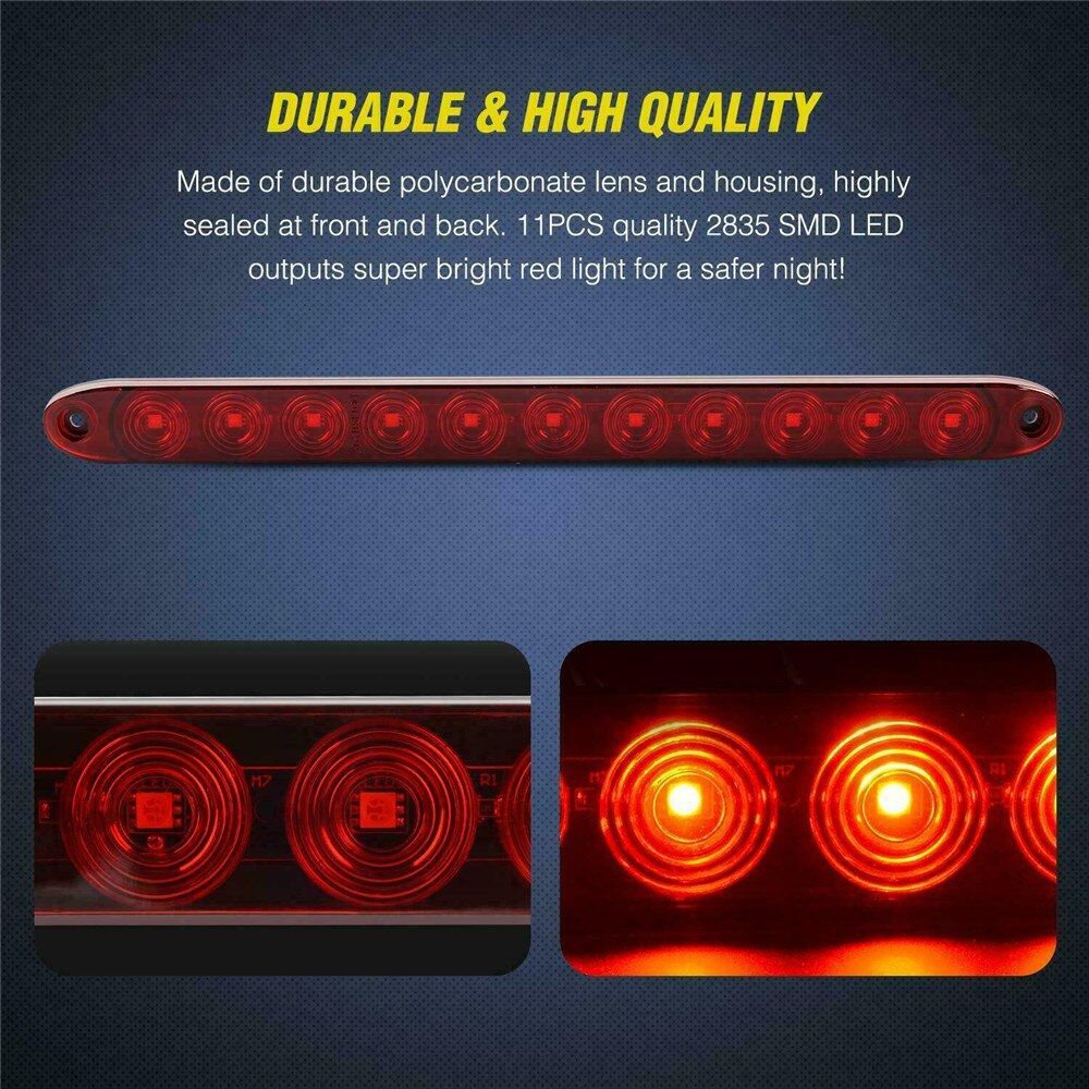 1 stk bremselys led bar trailer lys 11 led lys 12 v led baglygter stop signal baglygter til trailer