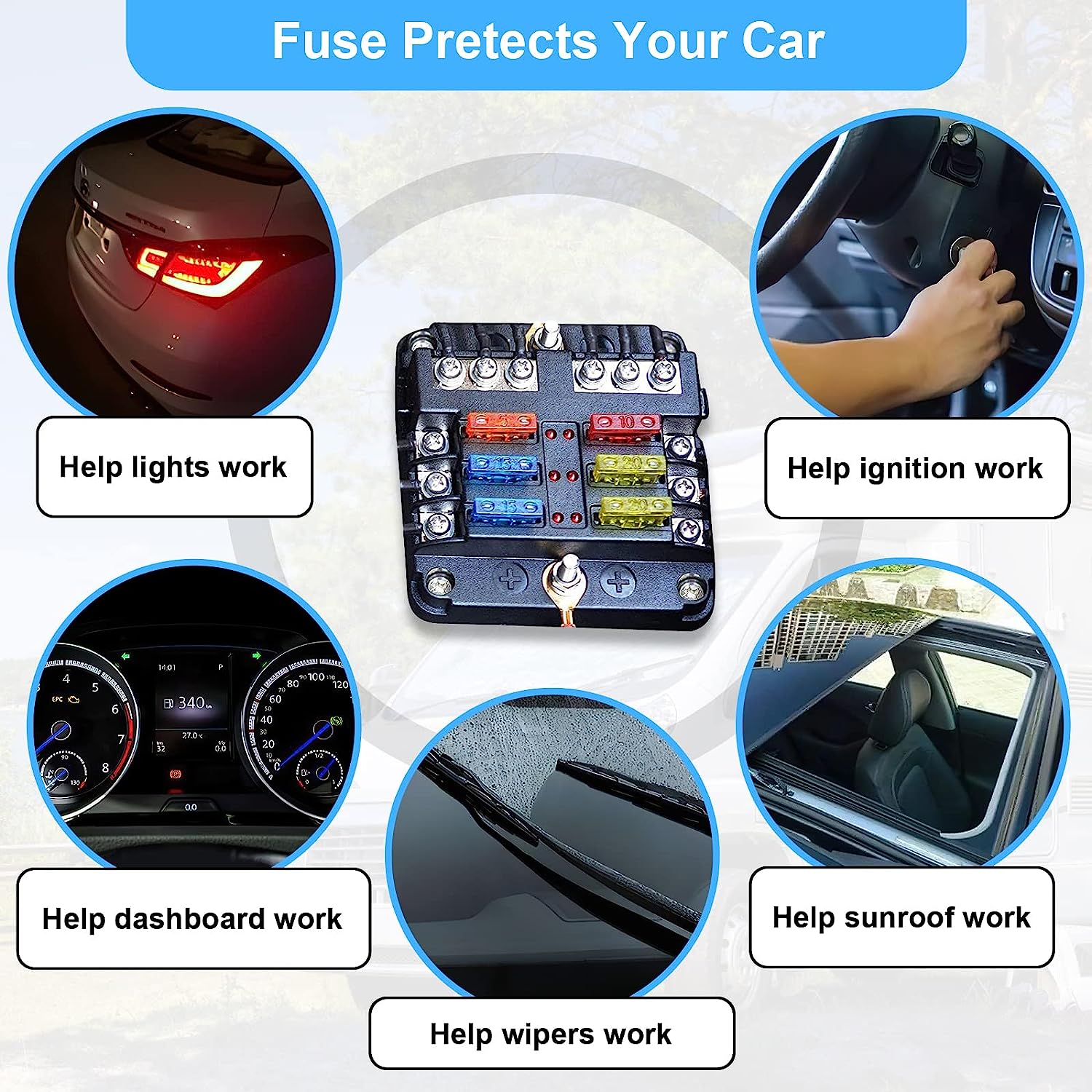 180-teiliges Sortierset für Autosicherungen, 60 Mini-Flachs-Autosicherungen + 60 Standardsicherungen für die Automobilindustrie + 60 Mikrosicherung + Sicherungsabzieher