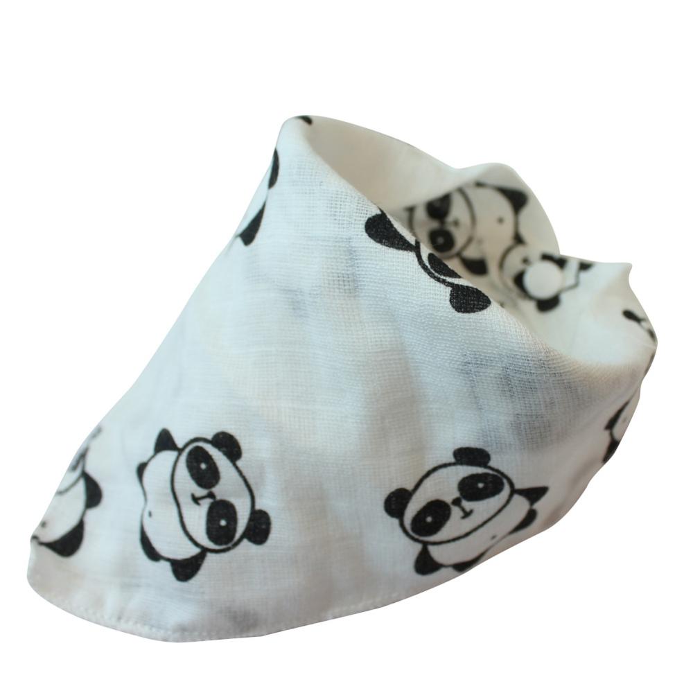 Baby Lätzchen Dreieck Doppel Schichten Baumwolle Cartoon Charakter Tier Muster Lätzchen Handtücher: Panda